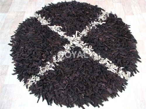 Leather Shaggy Rag Rugs