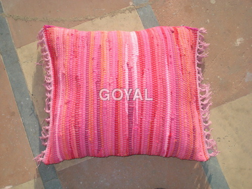 Tonal Cotton Chindi Cushion