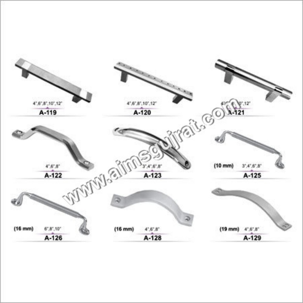 Cabinet Pull Handles - Stainless Steel, 96-120 mm Size | Silver Finish, Smooth Surface, Quality Assurance