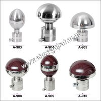 Double Curtain Brackets - Color: Maroon And Silver
