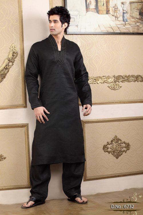 Men's Black Kurta Pajama - Men's Black Kurta Pajama Exporter ...