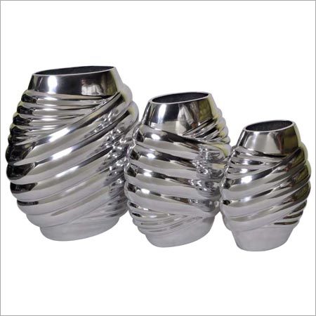 Aluminium Flower Vases Set of 3 Pcs