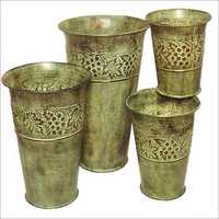 Brass Garden Planters