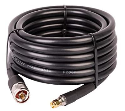 LOW LOSS CABLE SMA MALE TO N MALE LMR-400 L- 1 MTR