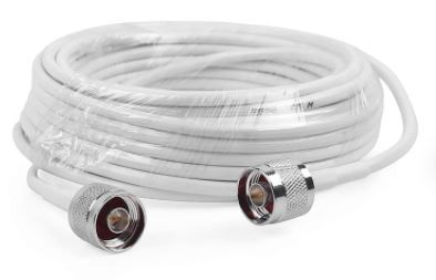 Low Loss Cable N Male to N Male WITH HLF-200 WHITE 10 MTR