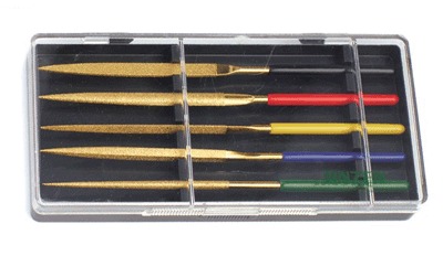 JZ-71315 - Brass & Steel Needle Files, 100mm, Multicolored Handles | Precision Shaping, Durable, Easy to Handle, 8 Pieces
