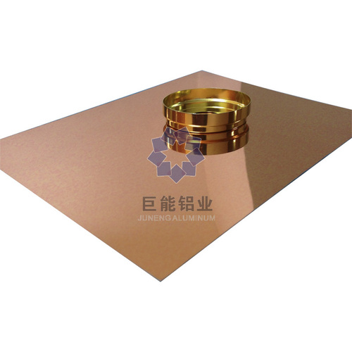 Rose Color Printing Mirror Aluminium Sheet 