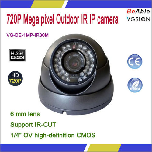 720P Mega pixel Outdoor IR IP Camera