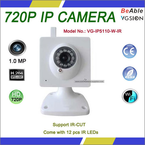 720P 1.0 मेगापिक्सेल वाईफ़ाई आईपी कैमरा