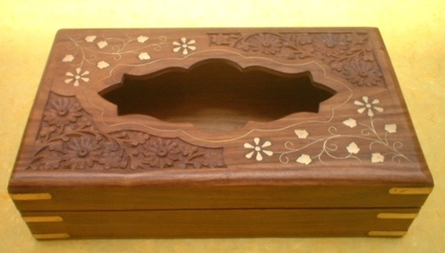 Wood metal inlay with carving design Misc Handifra