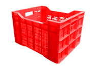 Mini Crates - Plastic 400x320x250mm Red, 22L Capacity, Stackable, Lightweight, Easy to Clean