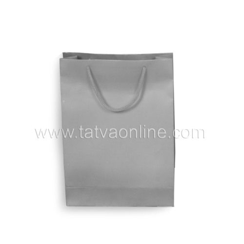 Silver Paper Bag With Handles Stand Up Pouch