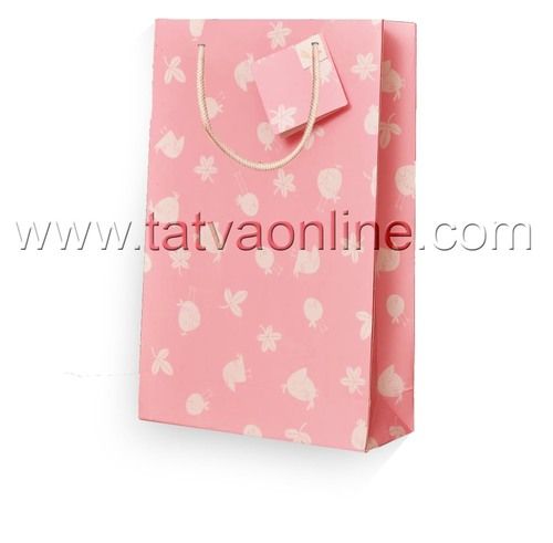 Handmade Baby Pink Paper Bag