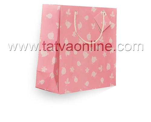 Baby pink paper bag