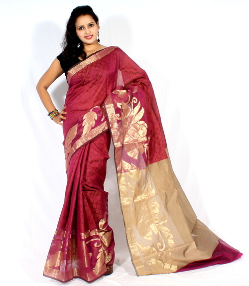 Banarasi Zari Border Saree