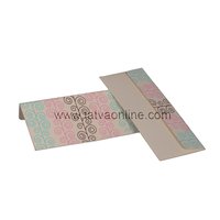 Handmade Paper Envelope - Premium Textured, 19 X 8.5 Cms | Unique Silk Screen Prints On Imported Cards, Pack Of 4