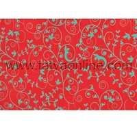 Custom Print Wrap - Textured Paper 22.5x35.5 Cm, Red Flower Print, Screen Printed In Matt Colours, Bulk Customization Available