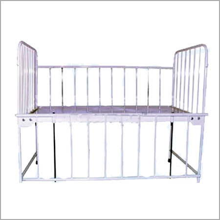 Pediatric Cot - Steel, Variable Dimensions, White | Durable, Adjustable, Hygienic, Powder Coated Finish