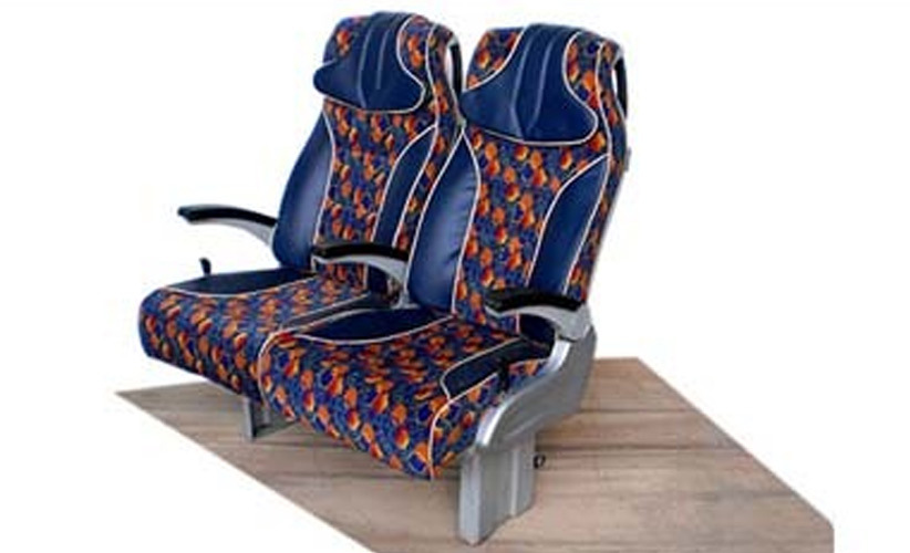 Luxuria Seats - PU Steel Frame, Aluminum Armrest, Two-Stage Footrest | Reclining Ergonomic Design, Magazine Pouch, Upholstered Dobby/Jacquard