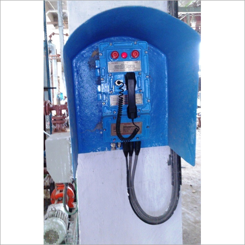 Blue Flameproof Call Station P.A System