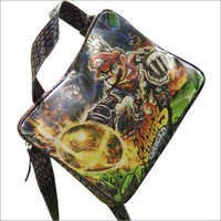 Leather Bag Printing Services - Leather Material, Custom Size Range, Multicolor Design | Hot Stamping, Digital Printing, Immense Design Clarity