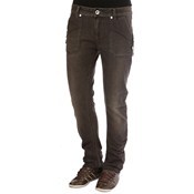mens - Cotton Blend, Various Sizes, Dark Grey | Slim Fit, Durable Fabric, Zipper Fly Closure, 5 Pockets
