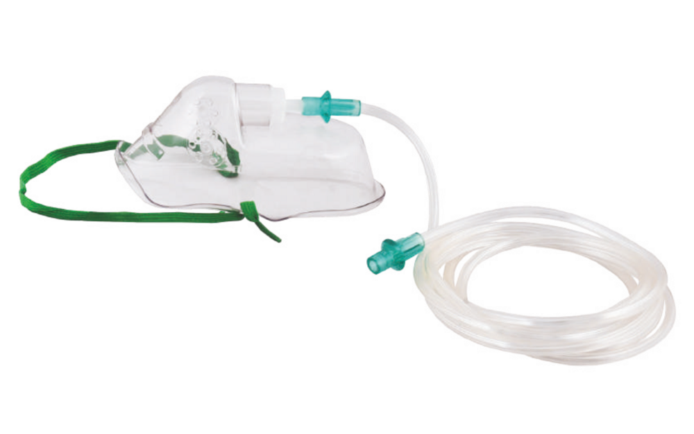 Oxygen Mask - Plastic, Foldable Design for Adult and Paediatric Use | Compatible with Surgical Kits, Manual Power Source
