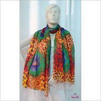 Orange Animal Print Fashionable Long Scarves