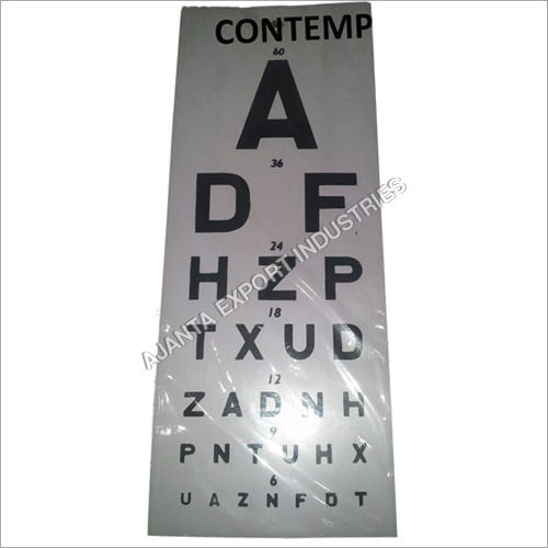 NEW SNELLEN PLASTIC EYE TEST WALL EYE CHART 22