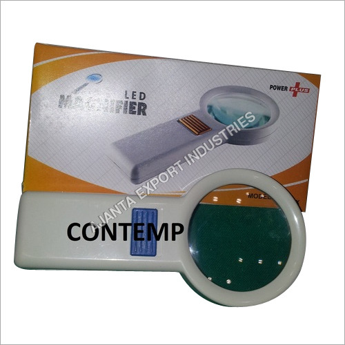 Plastic Handheld Magnifier Magnifying Glass Handle  Power Plus 5 Led Magnifier