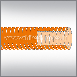 Polypropylene Hose - Polypropylene Film Inner 2-4 Inch Orange PVC Coated | Aluminum & Galvanized Steel Helix Flexible Durable