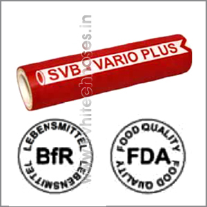 Rubber Hose - EPDM Rubber 13-100mm, Red-White, 15 Bar Pressure, Steel Wire Helix, High Temp Resistant