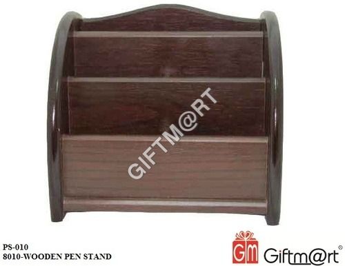 Brown Wooden  Pen Stand