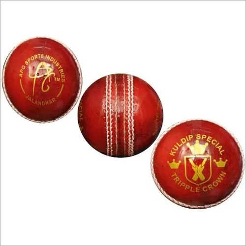 Leather Cricket Ball - Four Piece Design with 3 Layer Cork Center, Hand Made Quality | Unisex, Adult Use, Easy Handling, Accurate Weight and Size