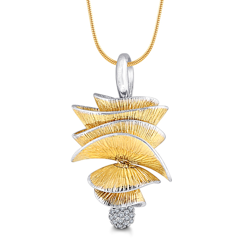 Delicate Floral Diamond Pendent