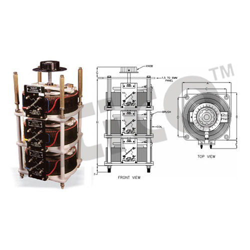 Variac Three Phase Flush Back Of Panel Open