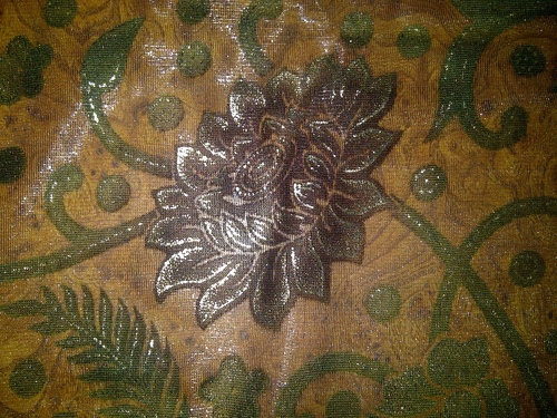 Brasso Fabrics - Silk Blend, Variable Dimensions, Gold | Floral Embroidered, Elegant Design, Durable Material