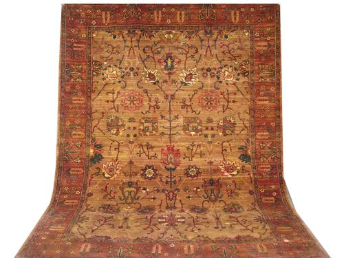 Flower Print Hand Knotted Carpet