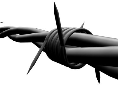 Black Stainless Steel Razor Barbed Wire