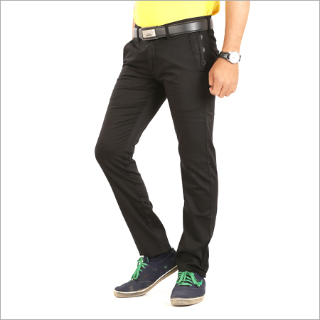 Plain Black Cotton Trousers