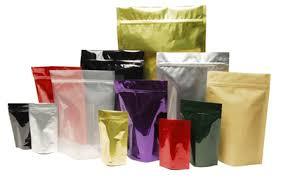 Food Packaging Pouches - Multi-layered Film, Variable Sizes, Gold | Customizable, Durable, Moisture Resistant, Tear Resistant, Resealable