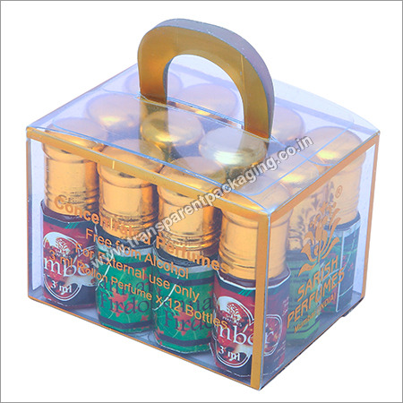 Transparent Pvc Box For Perfume With Foil Stamping