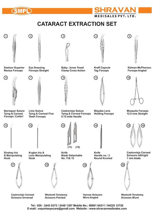 Cataract Extraction Set Page 1