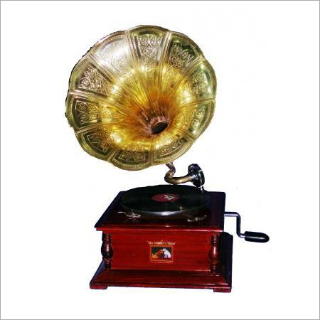 Brass Horn Gramophone