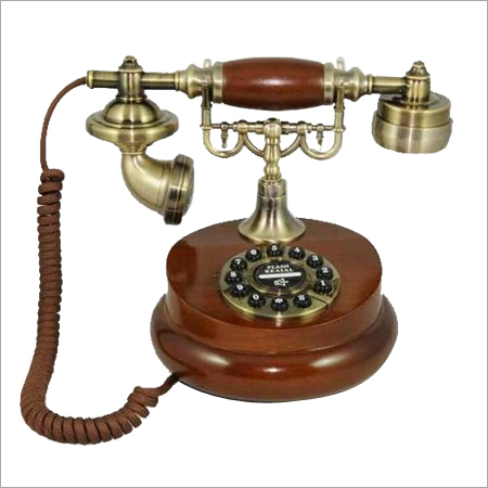 Brass Wood Telephone