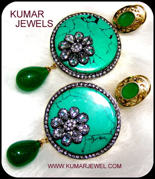 Green Turquoise Earring