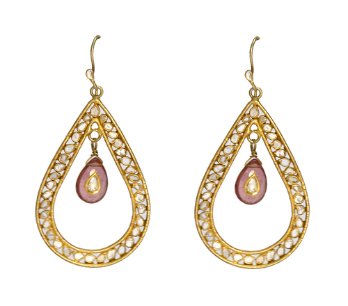 Tourmaline & Diamond Earring