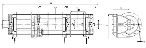 Hydraulic Combined Mooring Winch (Three Drum) - Steel, 10-5000T Load, Hydraulic Power, Compact Structure, Large Torque, Reliable Operation