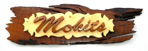 Wooden Name Plate