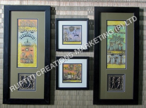 Dokra Panel with Tribal art-